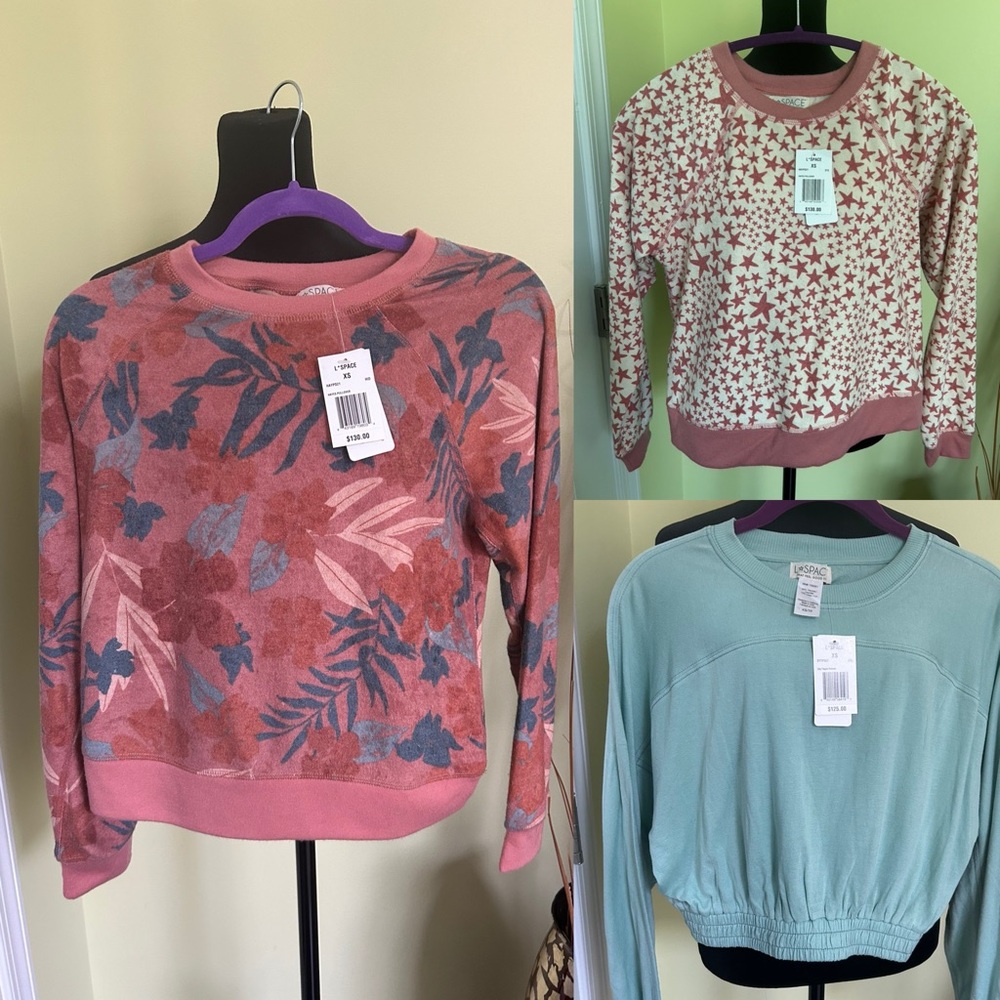Three L*Space Sweatshirts! All New With Tags! So Soft and Comfy! Size XS